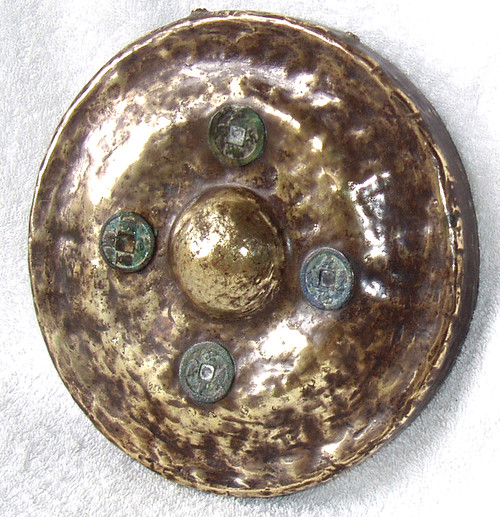 Vintage (1940's)  SOUTH EAST ASIAN Hand Crafted 8" Metal Alloy Gong (ONLY)