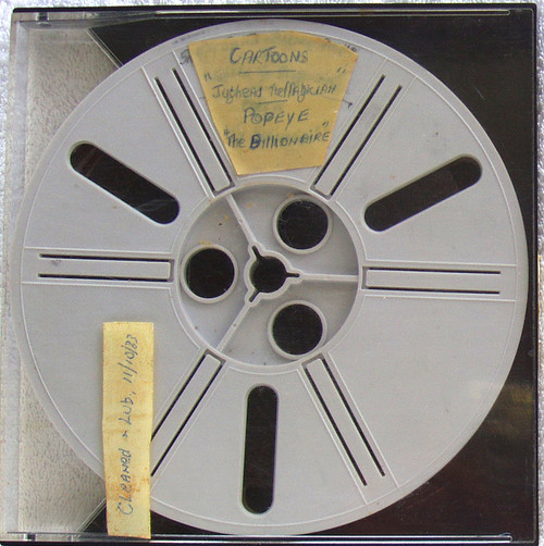 CARTOONS JUGHEAD & POPEYE ( Unbranded Italian Reel In Clear Case) Super 8 Colour 400 Feet Film With Sound
