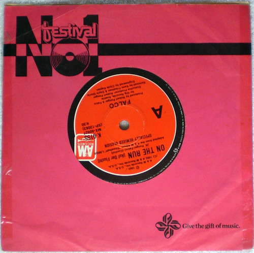 Synth Pop Rap - FALCO On The Run (Special Remix Version)  7" Vinyl 1983