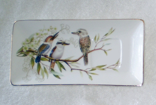 1980's Australiana KOOKABURRA Side Tray Gold Gilded