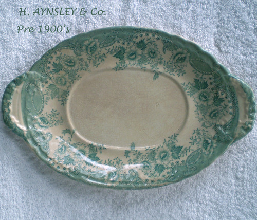 Historically Significant 19th Century H. AYNSLEY & CO (Longton ENGLAND) Gravy Boat Base "Slop" Dish ONLY Historically Significant 19th Century H. AYNSLEY & CO (Longton ENGLAND) Gravy Boat Base "Slop" Dish ONLY