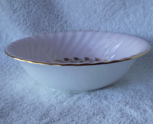 Mid 1950's MINTON (England) Fine Bone China "Gold Cheviot" Baby Pink Tableware Bowl