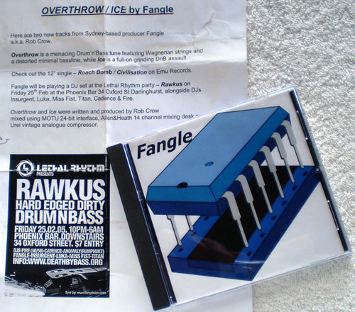 Drum N Bass  - FANGLE Self Titled (Rob Crow)  CDR (Promotional Release) 2005 Drum N Bass  - FANGLE Self Titled (Rob Crow)  CDR (Promotional Release) 2005