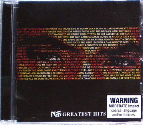 Conscious Thug Rap - NAS Greatest Hits CD (Gold Reflective Layer) 2007 Conscious Thug Rap - NAS Greatest Hits CD (Gold Reflective Layer) 2007