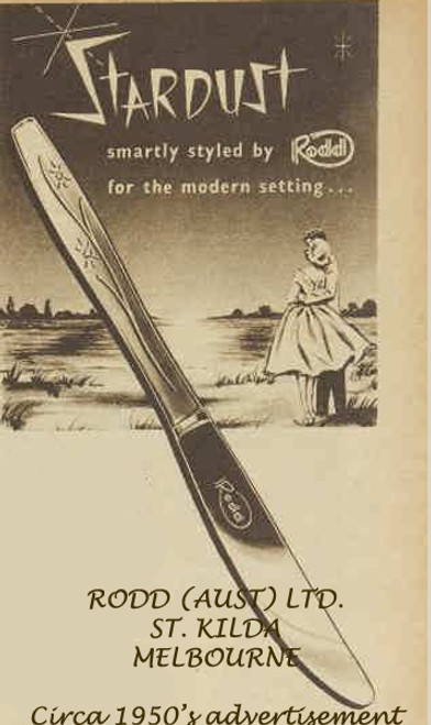 1950's A1 Silver Plate RODD (Australia) STARDUST Pattern Teaspoon Set (6) (Original Box Including Certificate Of Guarantee) Very Good Condition