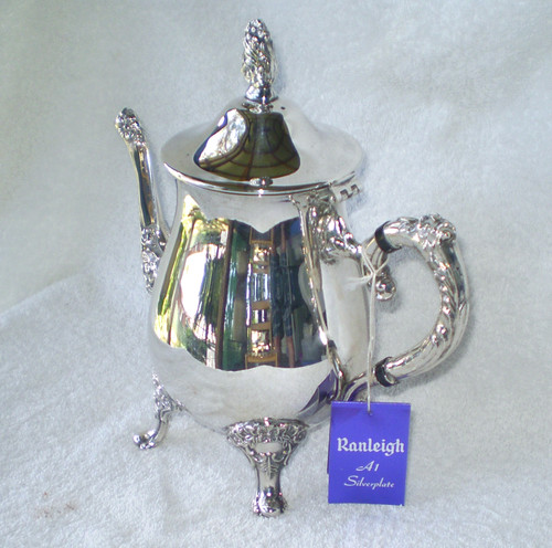1960's RANLEIGH (South Australia) TEAPOT With Hinged Lid (Silver Plate A1) "Like New" With Tag!