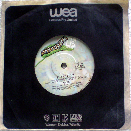 New Wave - CARS Shake It Up  7" Vinyl 1981