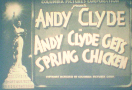 (1939) GET SPRING CHICKEN (Andy Clyde) Comedy Short Black & White With Sound Super 8 450' Single Reel Home Movie
