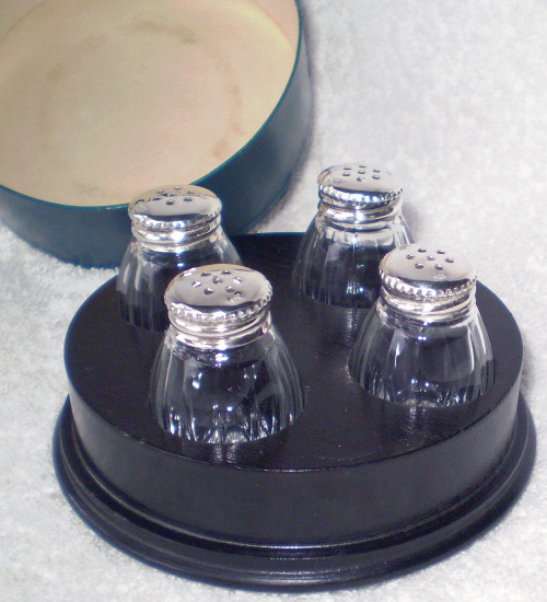 STERLING (925 Silver) CHRISTOFLE (Classic French Silversmith) 1970's Salt & Pepper Shaker Set Of 4 (Original Packaging)