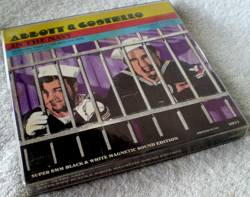 ABBOTT & COSTELLO In The Navy 1941 Selected Scenes (Super 8 Black & White Film With Sound -  Original Case)