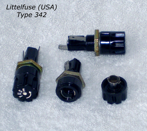 LITTELFUSE (USA) Type 342 3AG PANEL FUSE HOLDER (Rated Maximum 20A 250V) NEW Old Stock