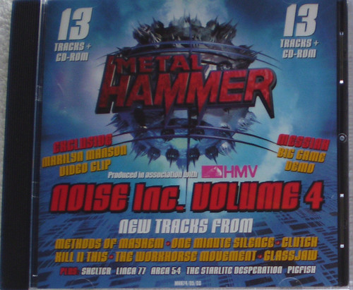 Black Nu Heavy Metal Punk Goth Alternative Rock - METAL HAMMER MAGAZINE Compilation Noise Inc. Volume 4 CD 2000