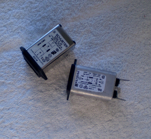 SCHURTER (Plus Another) Chassis Mounted EMI Filter (With Fuse) 240V (USED)