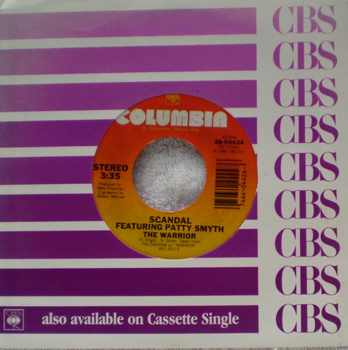 Pop Rock - SCANDAL (FEATURING PATTY SMYTH) The Warrior 7" Single Vinyl 1984