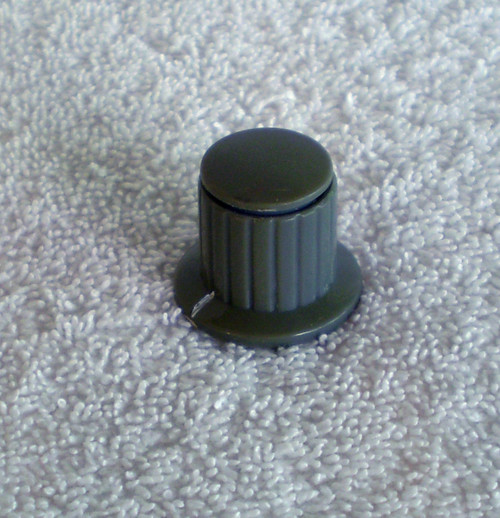 Military Green-Grey Skirted COLLET KNOB  25.5mm OD Skirt 21.75mm  Height  With White Pointer  USED Clean