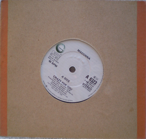 Ballad Pop Rock - MADONNA Crazy For You // SAMMY HAGAR I'll Fall In Love Again 7" Vinyl (UK Split Release) 1985