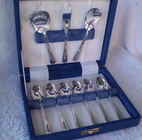 1960's MYTTON RODD (Australia) Grosvenor "Delphic" Pattern 'TEA WITH SCONES"  Box Set (Original Box)