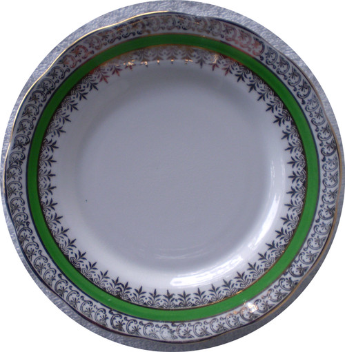 1950's English Chinaware SALISBURY Gold Chintz With Lime Green Band Side Plate ONLY