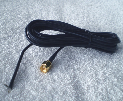AD-CABLES RG-174/U Thin Coaxial Cable Lead 2.5 Metres Length SMA Male To Unterminated NEW Extraction