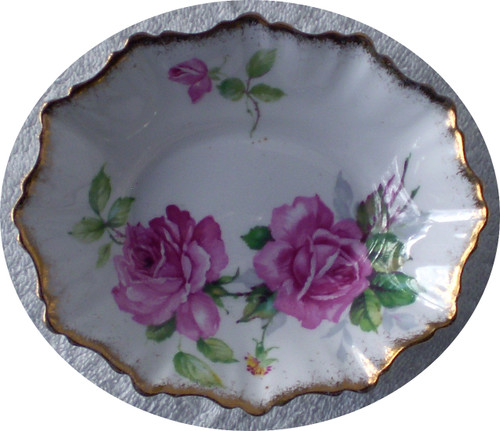 1940's ~ 1950's ROYAL STAFFORD (England) "Berkeley Rose"  Hand Decorated Oval Sweets Dish