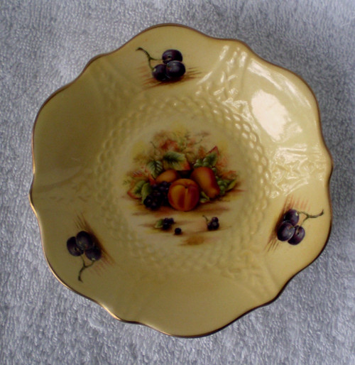 Cheerful "Contemporary" AYNSLEY  "Orchard Gold" Fine Bone China Trinkets Dish