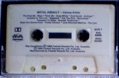 Hard Rock Heavy Metal - METAL ASSAULT (Various Artists) Compilation Cassette (NUDE) 1989