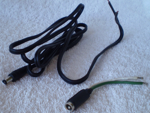 Low Voltage DC Medium Current Line Socket & Plug With Tails USED Good Condition