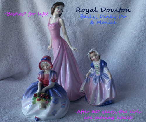 1960's ~ 2000's ROYAL DOULTON Figurines Becky Dinky Do & Monica Are Leaving Home!