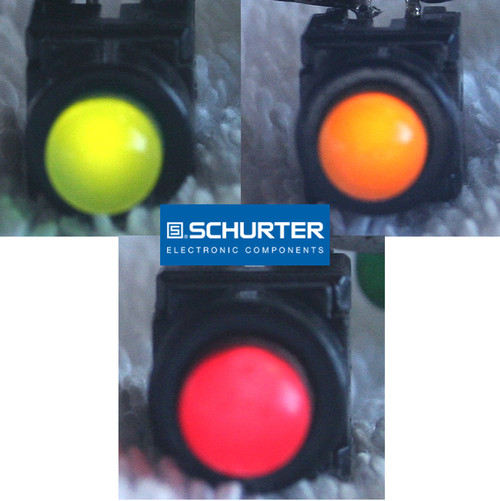 SCHURTER (Switzerland) SRL Series R/A Panel Mount 5mm LED Assemblies (Choose Your Colour) USED Tested