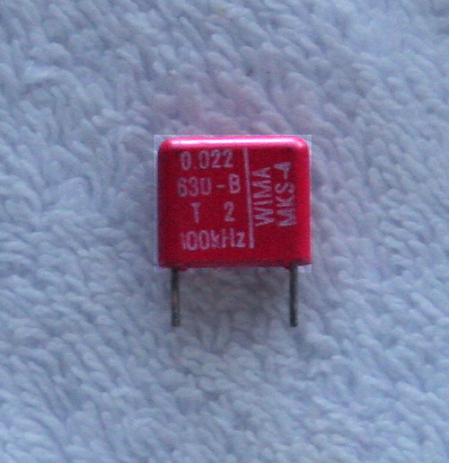 WIMA MKS-4 Metallised Polyester Capacitor 0.022uF 630V(?) (1) USED (?) Old Stock