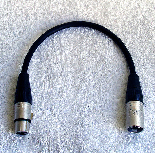 Used Swamp Industries Silver XLR Male to Female Balanced Audio Patch Lead
