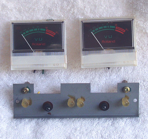 1970's BOSS KM-60 Mixer VU Meters with hardware 