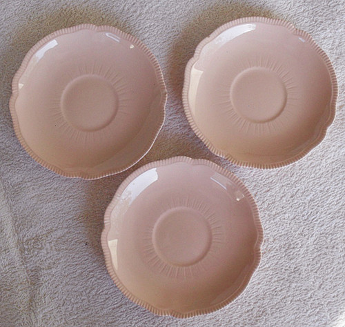 Johnson Brothers Pink saucers (3) Dawn series 