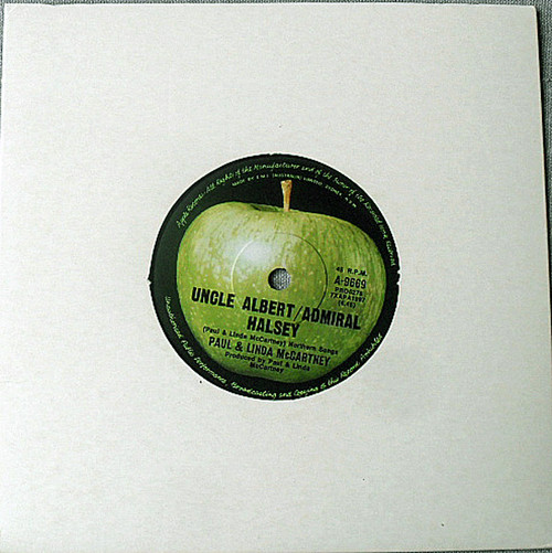 Pop Rock - Paul & Linda McCartney - Uncle Albert 7" Vinyl 1971