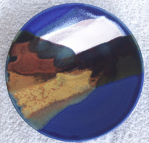 Earth & Sky CERAMIC Dish No Maker Stamp 168mm (7") Diameter 