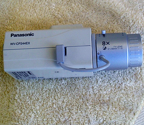 PANASONIC Analog Colour Camera Model: WV-CP244EXE With F1.6 8x Lens USED Clean Working