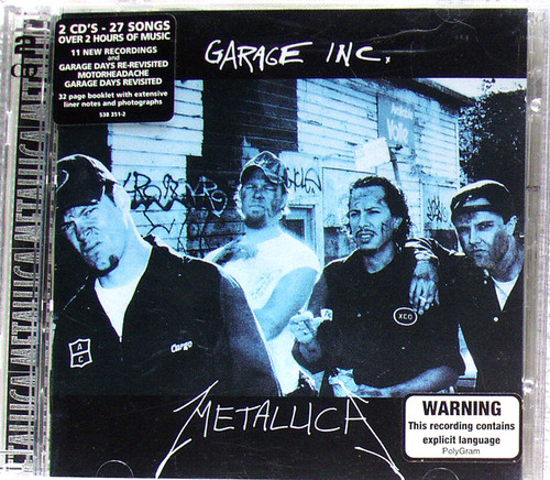 Hard Rock - METALLICA Garage Inc 2x CD 1998 