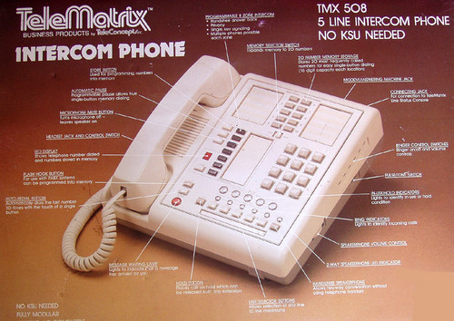 Telematrix 5 Line Intercom Telephone TMX 508