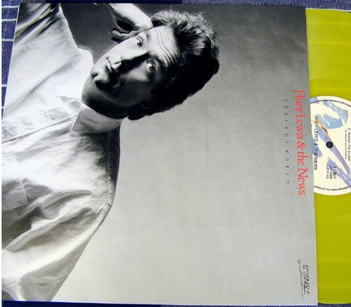  Pop Rock - Huey Lewis & The News Perfect World 12" Lemon Vinyl 1988