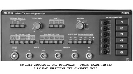 PHILIPS Colour TV Pattern Generator (Model: 5519) Power Supply Complete