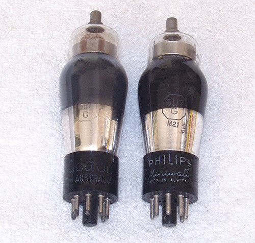 Unboxed Untested Tubes Valves 2x 6U7G variable Mu Pentode