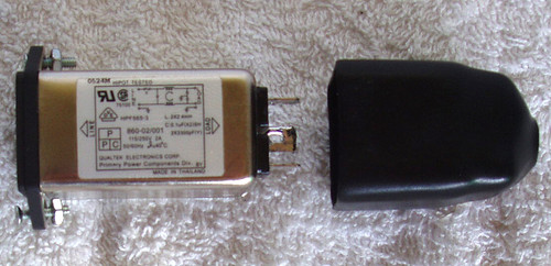 QUALTEK Panel Mounted EMI Filter (With Fuse) Model: 860-02/001 (USED)