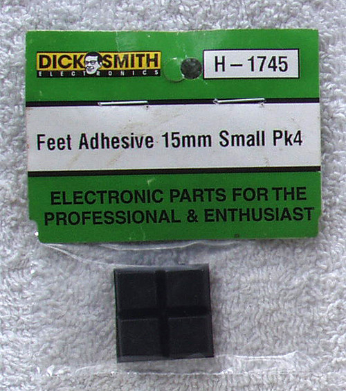 General Purpose Adhesive FEET (Black Square Shape x4 Pack) NOS