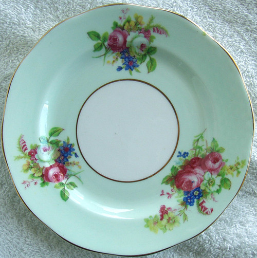 Mid 1950's PORTLAND POTTERY (Staffordshire UK) Floral Saucer ONLY