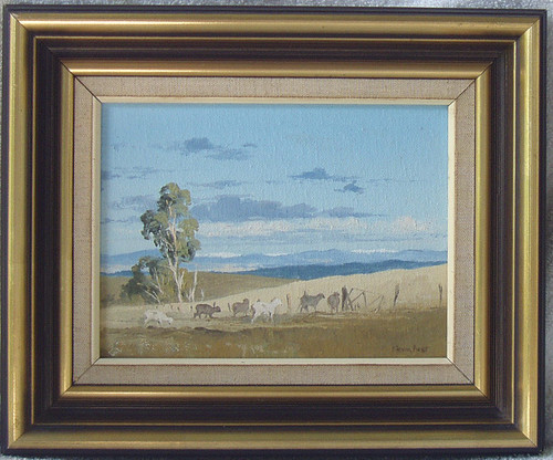 Australian Oil On Board KEVIN BEST Snowy Mountains From Nimmitabel