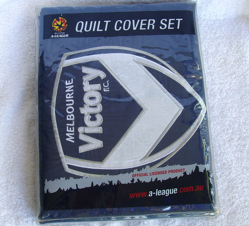 MELBOURNE VICTORY Football Club Quilt Cover Set - Unused  MELBOURNE VICTORY Football Club Quilt Cover Set - Unused