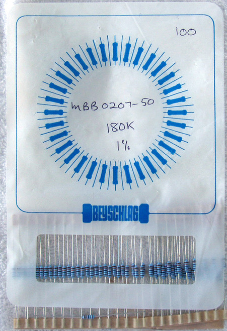 VISHAY BEYSCHLAG 1% 180K .6W Metal Film Resistors (NEW On Tape)
