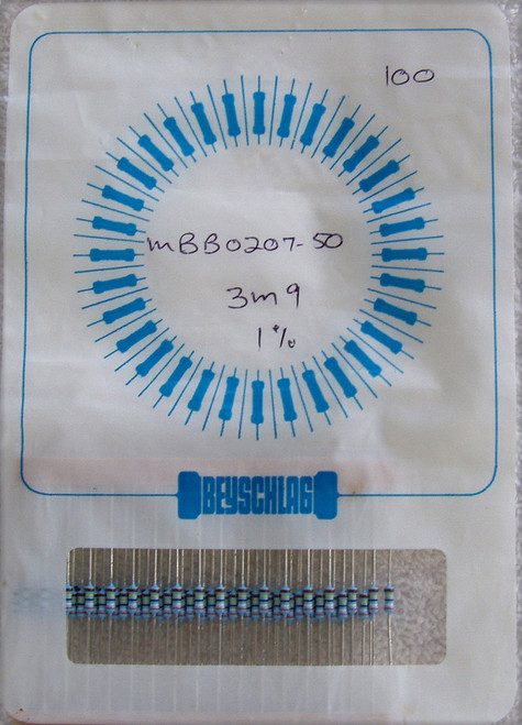 VISHAY BEYSCHLAG 1% 3M9 .6W Metal Film Resistors (NEW On Tape)