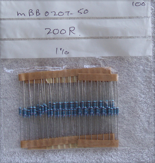 VISHAY BEYSCHLAG 1% 200R .6W Metal Film Resistors (NEW On Tape)