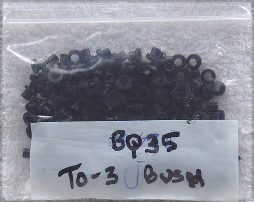 TO3 Transistor BQ35 Black Plastic Bushes  (2) (NEW Old Stock)
